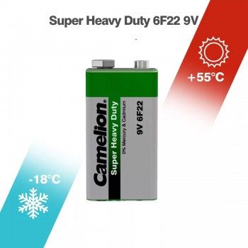 CAMELION Super Heavy Duty 6F22 9V BL1 baterija 1 vnt.